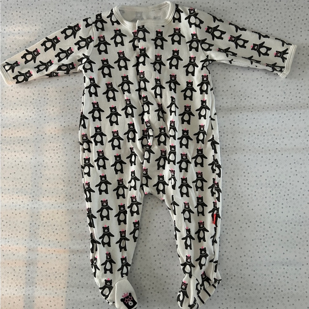 Adorable Black and White  Print Kids One Piece